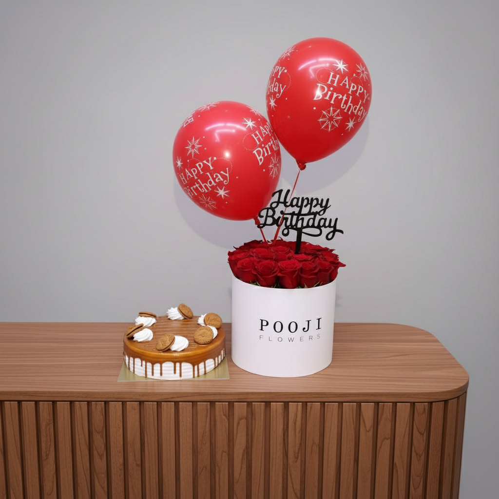 Side angle of complete birthday set