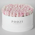 Soft Pink Roses in Pooji Flowers Box