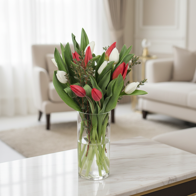 Tulip arrangement lifestyle image
