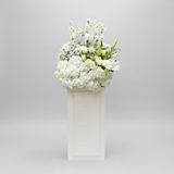 White Luxury Flower Stand – Gray Background