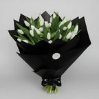 White Tulips Arrangement Angle